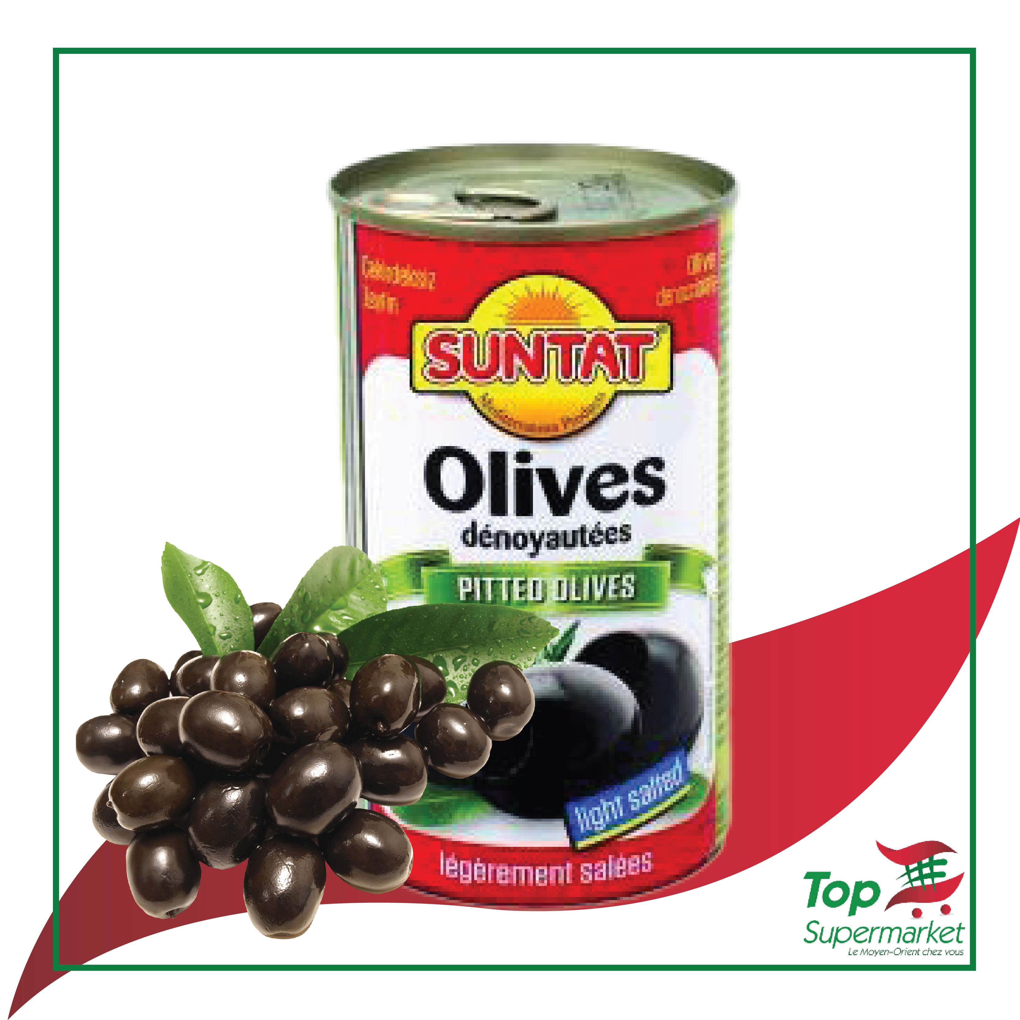 Suntat Olives Noires Dénoyautées (Tin) 350gr